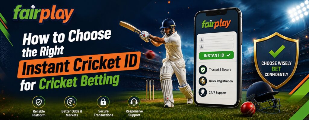 How to Choose the Right Instant Cricket ID for Cricket Betting