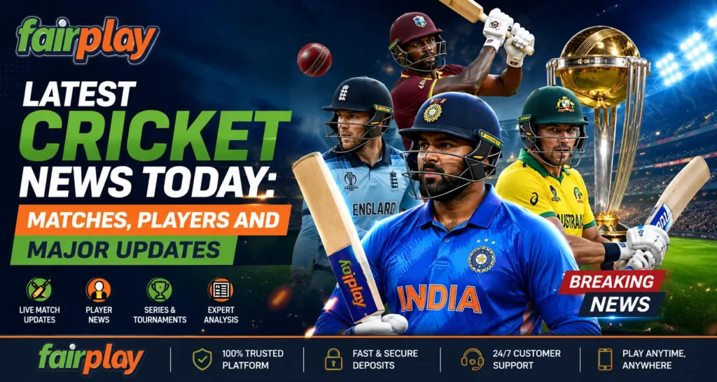 Latest Cricket News Today: Matches, Players and Major Updates