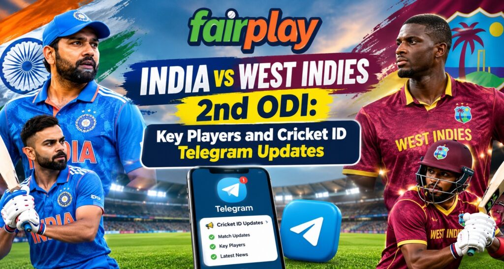 India vs West Indies 2nd ODI: Key Players and Cricket ID Telegram Updates