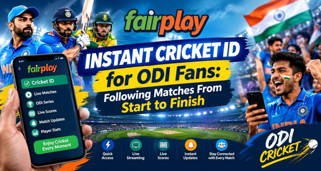 Instant Cricket ID for ODI Fans: Following Matches From Start to Finish
