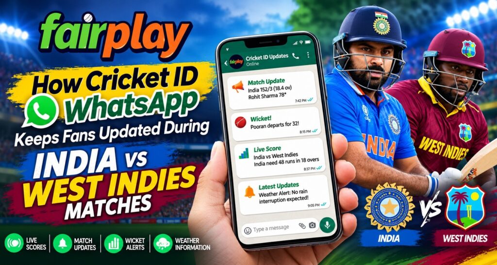 How Cricket ID WhatsApp Keeps Fans Updated During India vs West Indies Matches